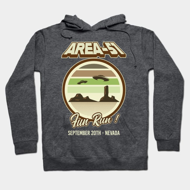 Area 51 Fun Run Hoodie by Graphiksmash